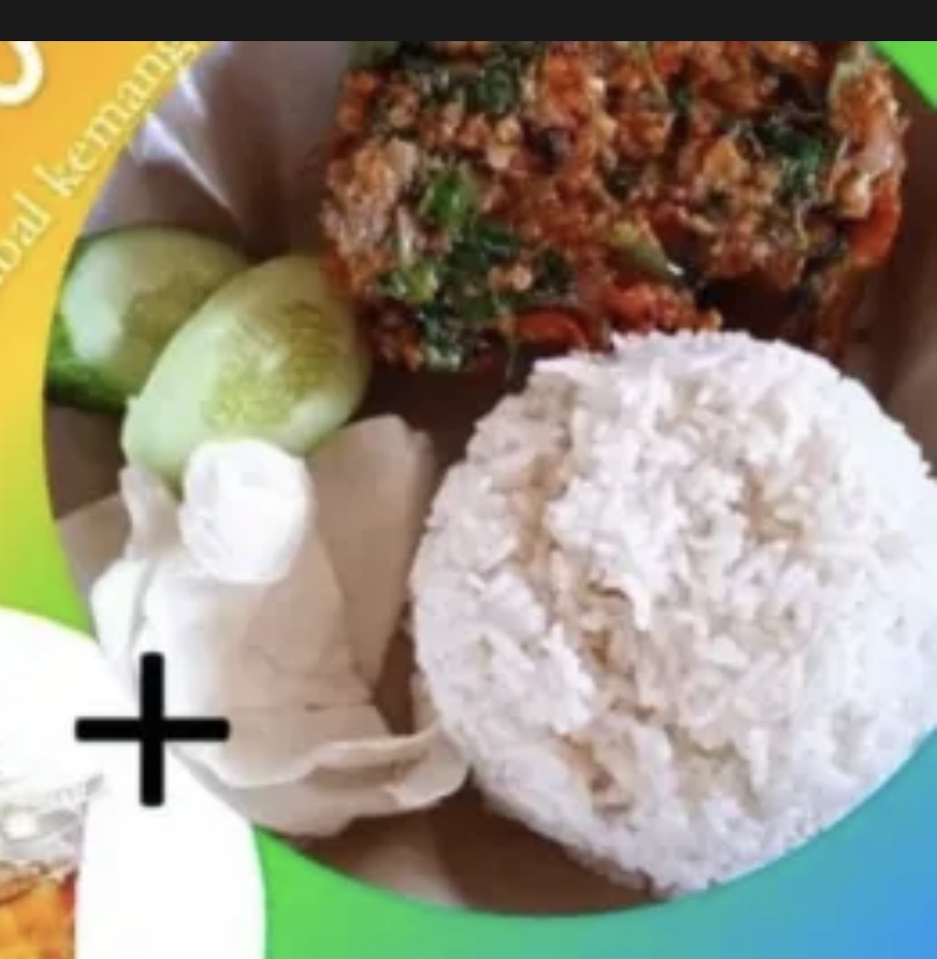 Paket Nasi Ayam Penyet Kemangi / ganja +minum
