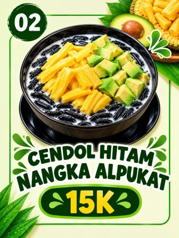 Es Cendol Hitam Nangka Alpukat