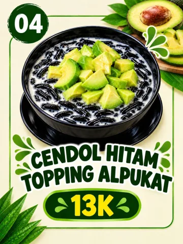 Es Cendol Hitam Alpukat