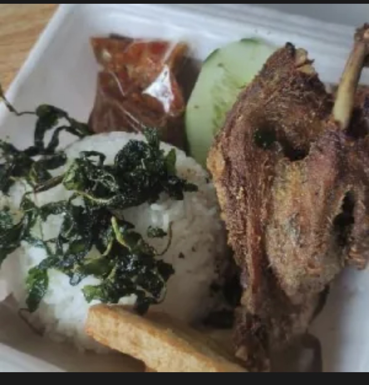 Paket Nasi bebek ganja +minum