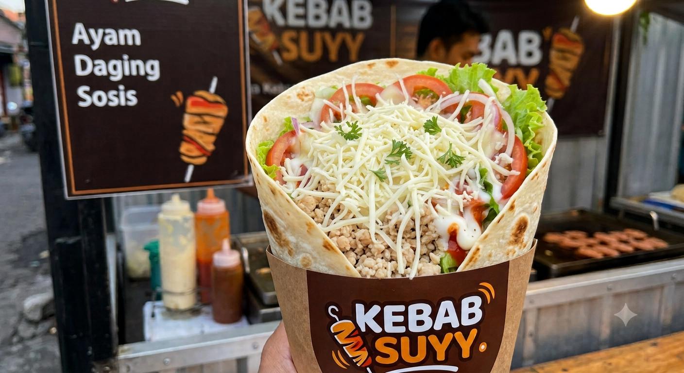 Kebab ayam keju
