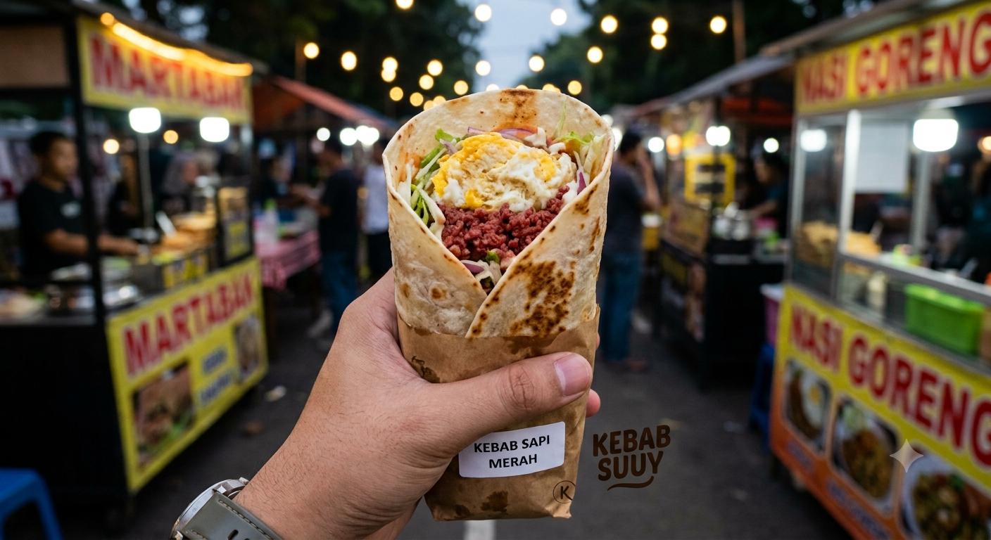 Kebab sapi telor
